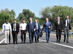 Президент України Петро Порошенко на відкритті мостового переходу на трасі Одеса – Рені